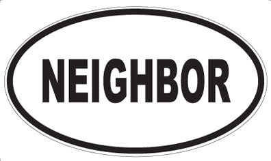 NEIGHBOR - Oval Sticker