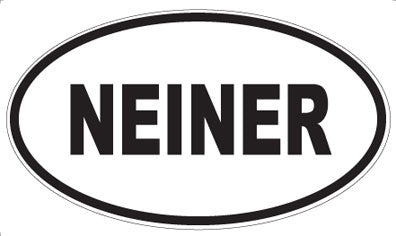 NEINER - Oval Sticker