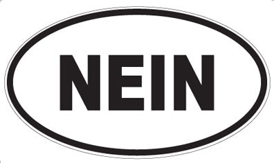NEIN - Oval Magnet