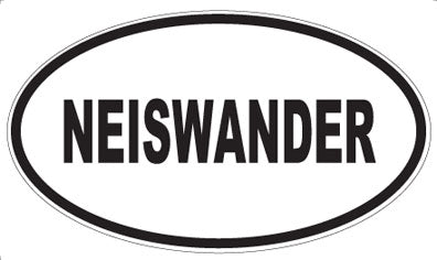 NEISWANDER - Oval Sticker