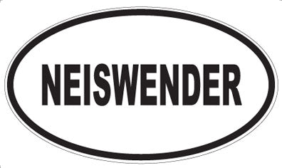 NEISWENDER - Oval Magnet