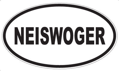NEISWOGER - Oval Magnet