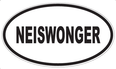 NEISWONGER - Oval Sticker