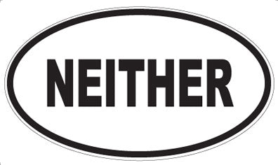 NEITHER - Oval Sticker