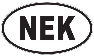 NEK - 3 Letter Initials Oval Sticker
