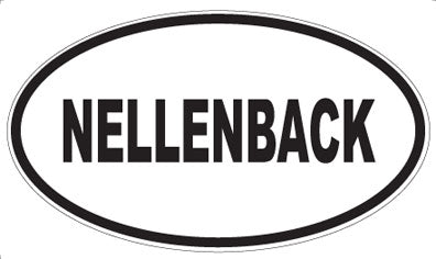 NELLENBACK - Oval Magnet