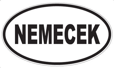 NEMECEK - Oval Sticker