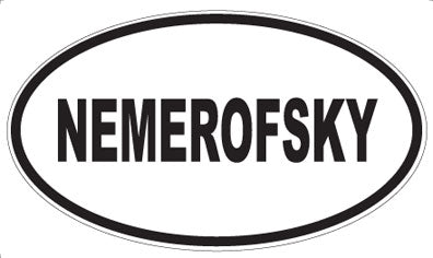 NEMEROFSKY - Oval Sticker