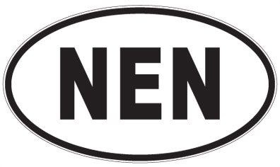 NEN - 3 Letter Initials Oval Sticker