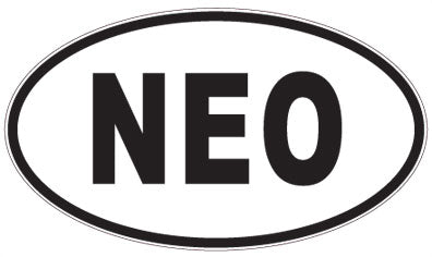 NEO - 3 Letter Initials Oval Sticker