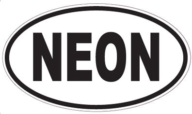 NEON - Oval Sticker