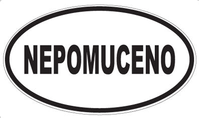 NEPOMUCENO - Oval Sticker