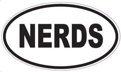 NERDS - Oval Magnet