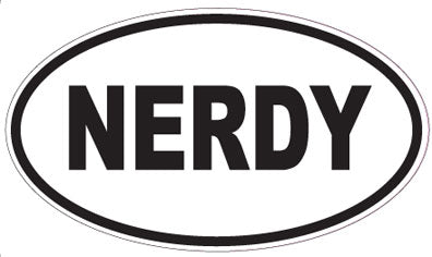 NERDY - Oval Magnet