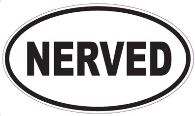 NERVED - Oval Sticker