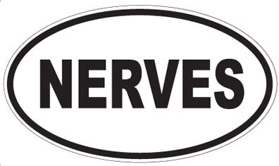 NERVES - Oval Sticker