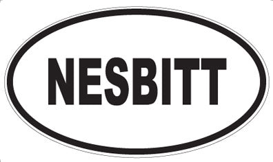 NESBITT - Oval Sticker