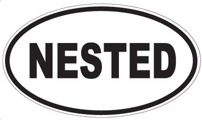 NESTED - Oval Sticker