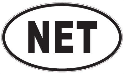 NET - 3 Letter Initials Oval Sticker