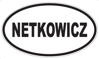 NETKOWICZ - Oval Sticker