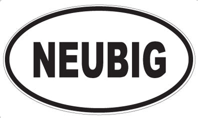NEUBIG - Oval Sticker