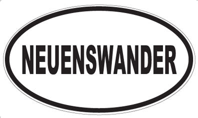 NEUENSWANDER - Oval Sticker
