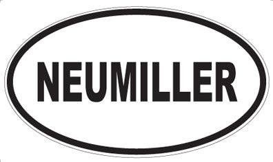 NEUMILLER - Oval Sticker