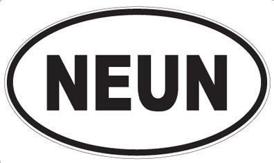 NEUN - Oval Sticker