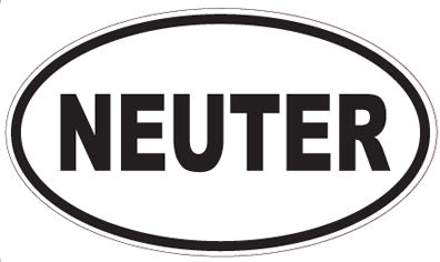 NEUTER - Oval Sticker
