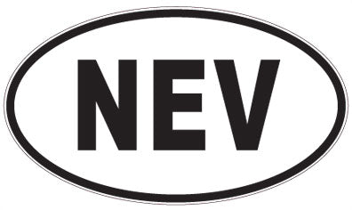 NEV - 3 Letter Initials Oval Sticker