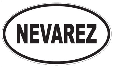 NEVAREZ - Oval Sticker