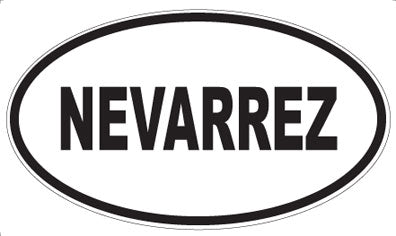 NEVARREZ - Oval Magnet