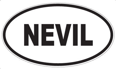 NEVIL - Oval Sticker