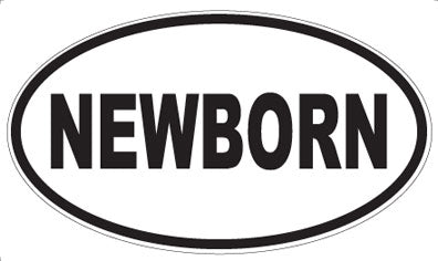NEWBORN - Oval Sticker
