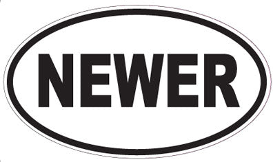 NEWER - Oval Sticker