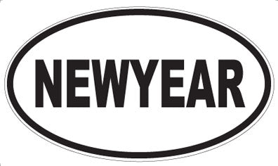 NEWYEAR - Oval Sticker