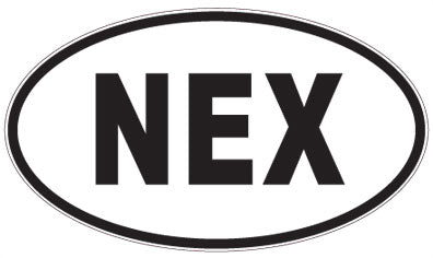 NEX - 3 Letter Initials Oval Sticker