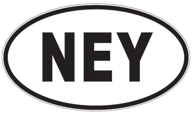 NEY - 3 Letter Initials Oval Sticker