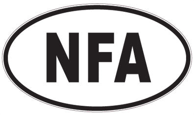 NFA - 3 Letter Initials Oval Sticker