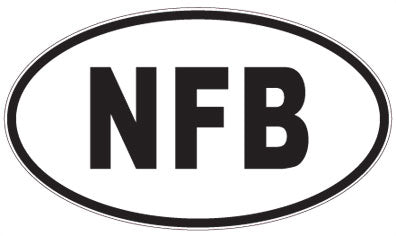 NFB - 3 Letter Initials Oval Sticker
