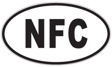 NFC - 3 Letter Initials Oval Sticker