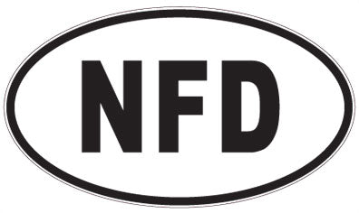 NFD - 3 Letter Initials Oval Sticker