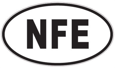 NFE - 3 Letter Initials Oval Sticker