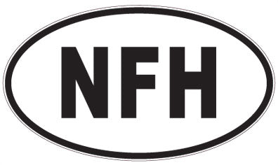 NFH - 3 Letter Initials Oval Sticker