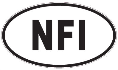 NFI - 3 Letter Initials Oval Sticker