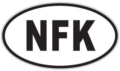 NFK - 3 Letter Initials Oval Sticker