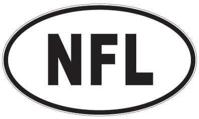 NFL - 3 Letter Initials Oval Sticker