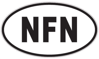 NFN - 3 Letter Initials Oval Sticker
