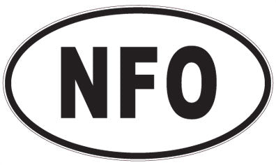 NFO - 3 Letter Initials Oval Sticker