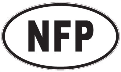 NFP - 3 Letter Initials Oval Sticker